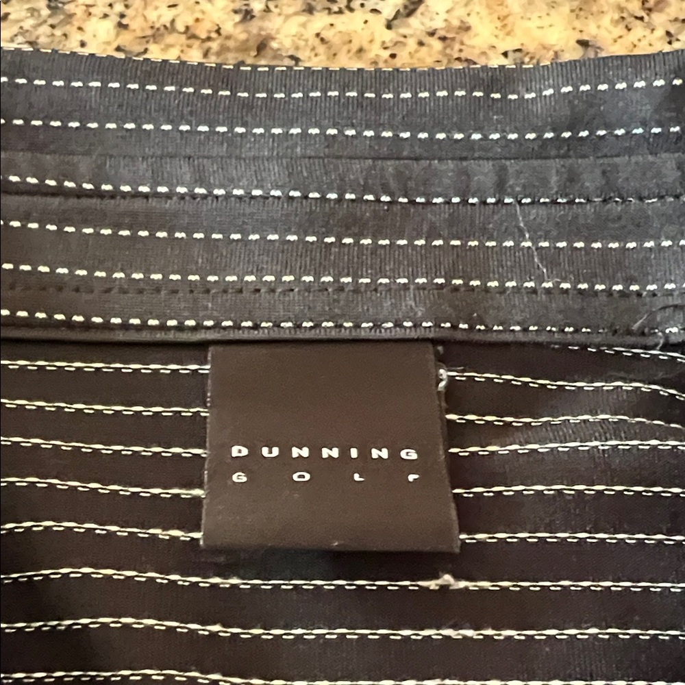 Dunning Golf Men's Black Striped Polo Shirt